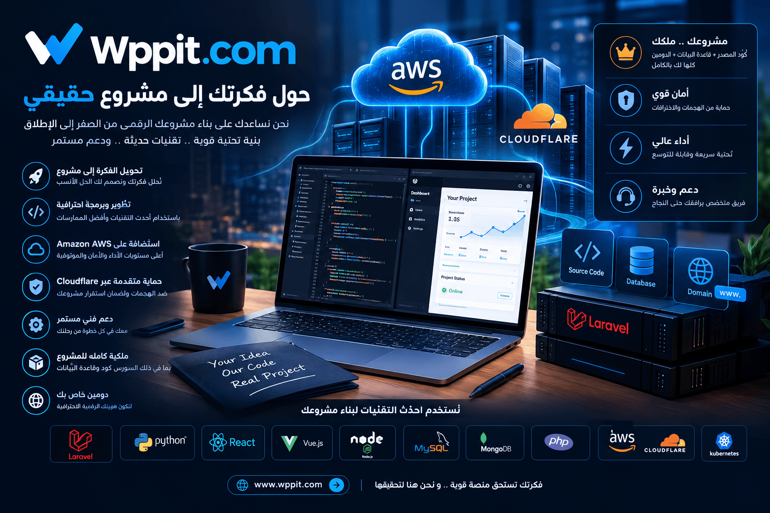 wppit لتحويل فكرتك إلى مشروع برمجي حقيقي وجاهز للإطلاق