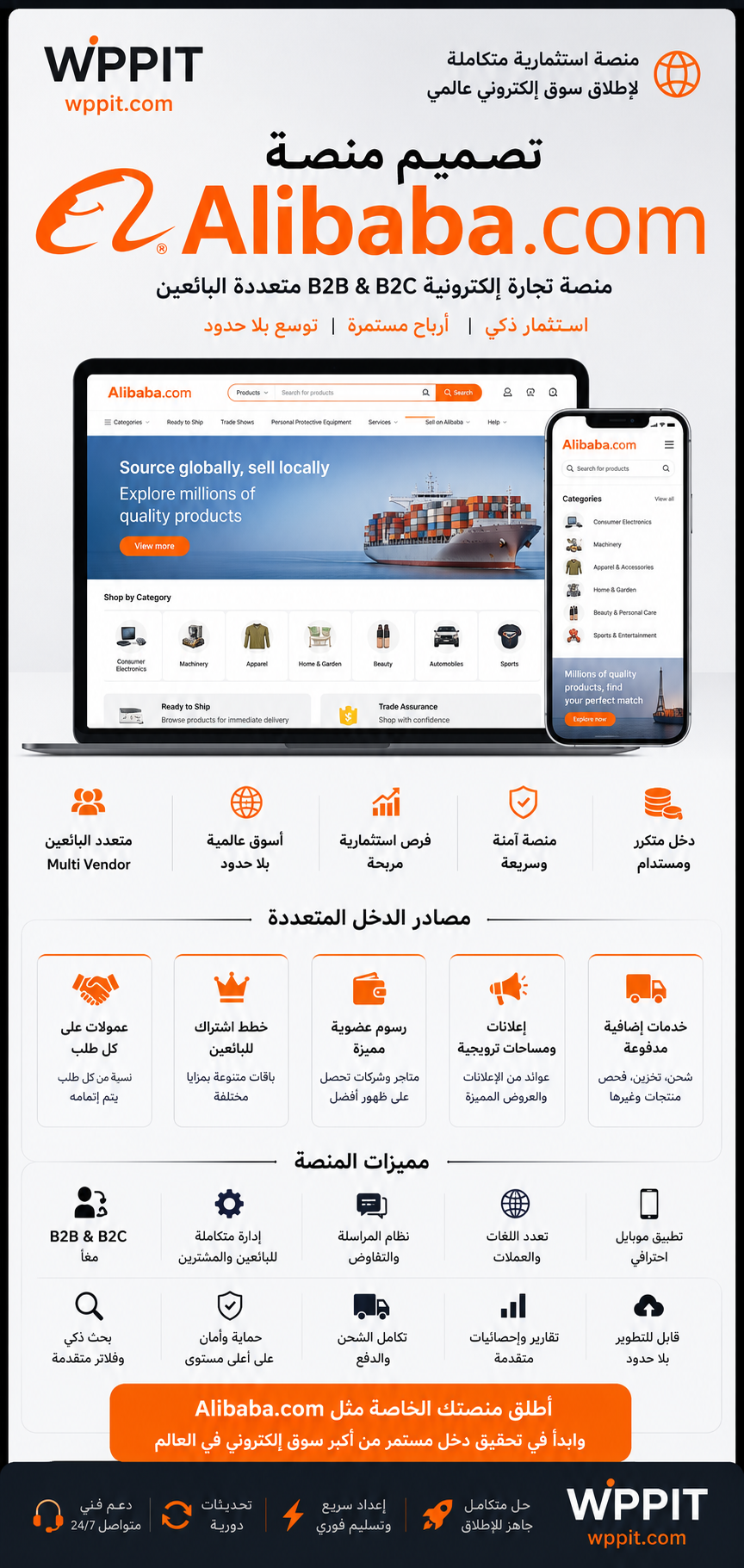 تصميم متجر Alibaba.com
