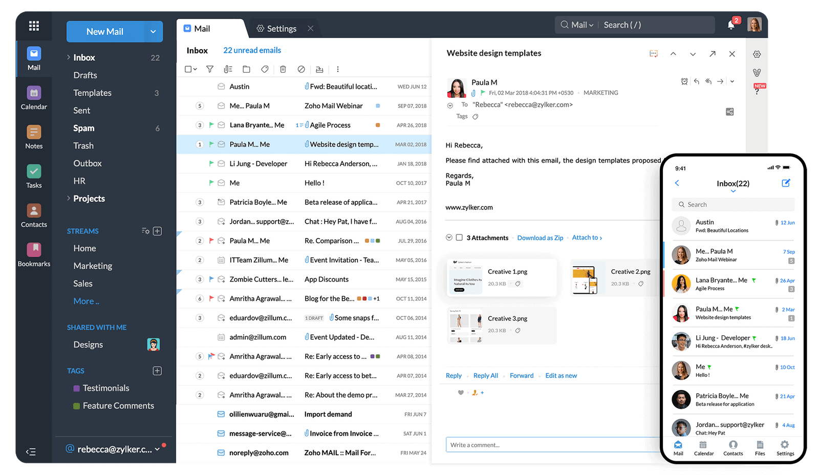 Zoho Mail للأعمال بديل احترافي لـ Gmail و Outlook بسعر أقل