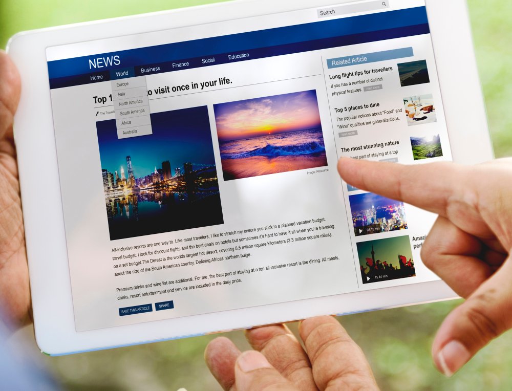 تصميم صحيفة إلكترونية